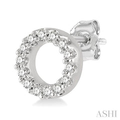 ASHI Circle Petite Diamond Fashion Earrings 640D8PPTSERWG