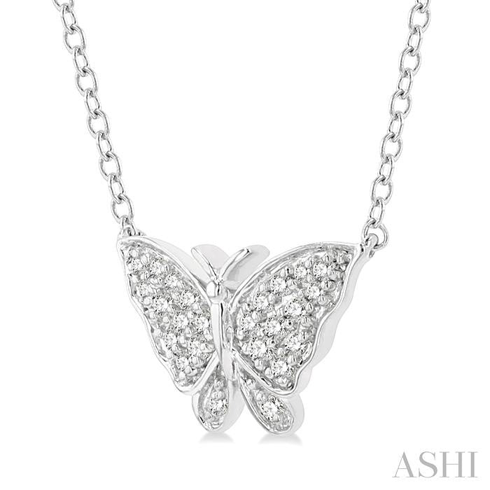 ASHI Butterfly Petite Diamond Fashion Pendant 640E8PPTSPDWG