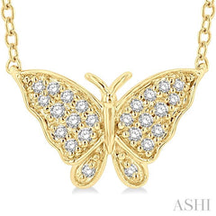 ASHI Butterfly Petite Diamond Fashion Pendant 640E8PPTSPDYG