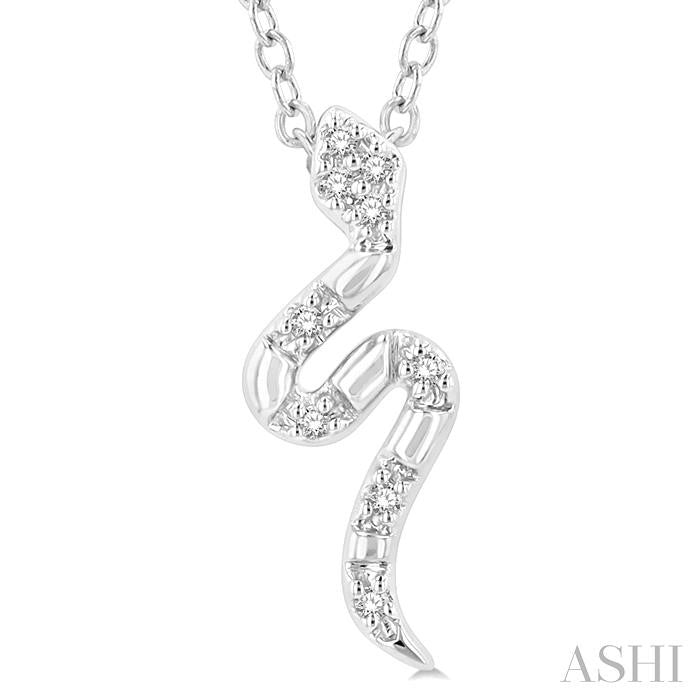 ASHI Snake Petite Diamond Fashion Pendant 640H9PPTSPDWG