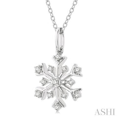 ASHI Snowflake Petite Diamond Fashion Pendant 640M8PPTSPDWG