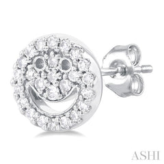 ASHI Smiley Petite Diamond Fashion Earrings 640N8PPTSERWG