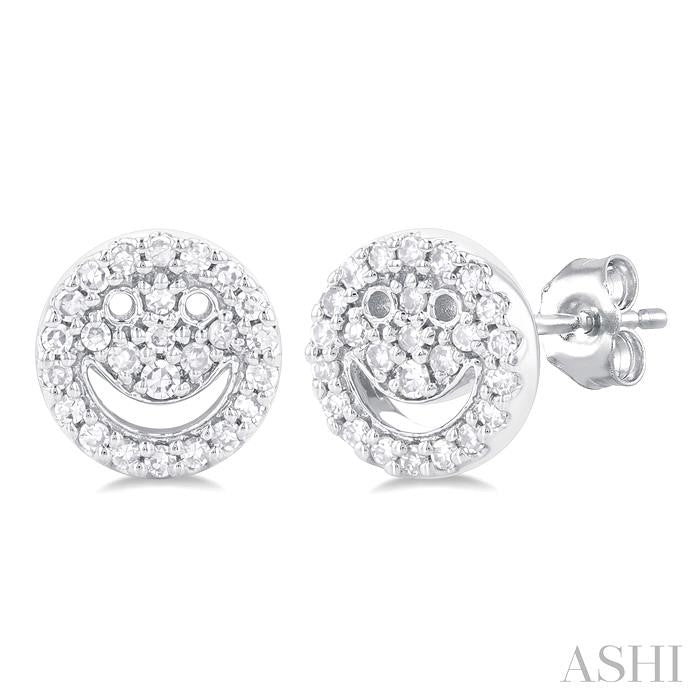 ASHI Smiley Petite Diamond Fashion Earrings 640N8PPTSERWG
