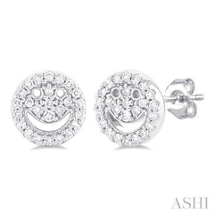 ASHI Smiley Petite Diamond Fashion Earrings 640N8PPTSERWG