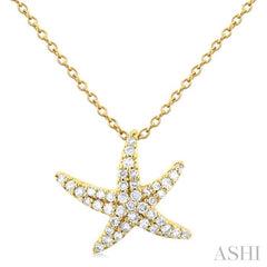 ASHI Starfish Petite Diamond Fashion Pendant 640Q7PPTSPDYG