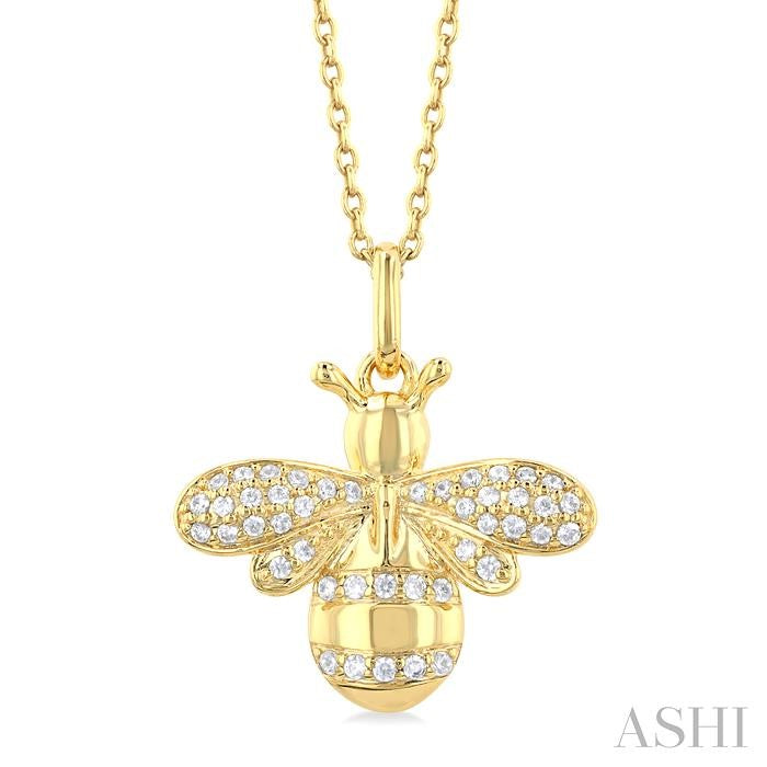 ASHI Bumble Bee Petite Diamond Fashion Pendant 640R8PPTSPDYG