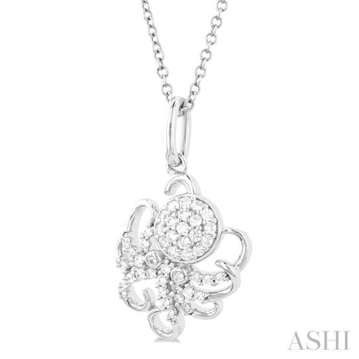 ASHI Octopus Petite Diamond Fashion Pendant 640S7PPTSPDWG