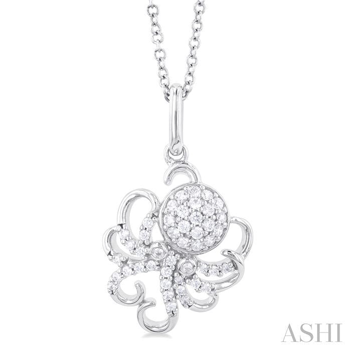 ASHI Octopus Petite Diamond Fashion Pendant 640S7PPTSPDWG