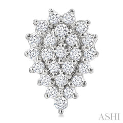 ASHI Pear Shape Petite Cluster Diamond Fashion Earrings 640T7PPTSERWG-PR