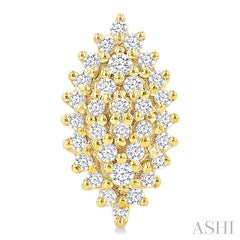 ASHI Marquise Shape Petite Cluster Diamond Fashion Earrings 640T7PPTSERYG-MQ