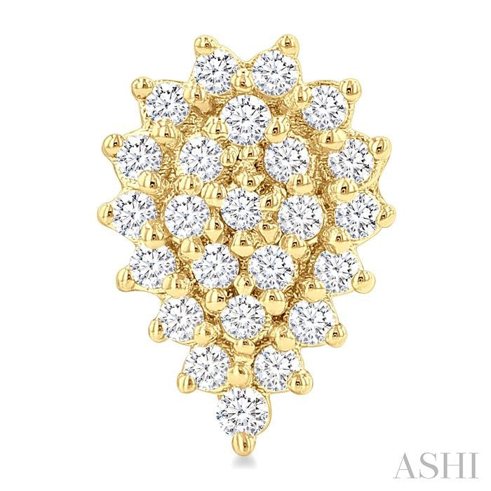 ASHI Pear Shape Petite Cluster Diamond Fashion Earrings 640T7PPTSERYG-PR