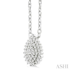 ASHI Pear Shape Petite Cluster Diamond Fashion Pendant 640T8PPTSPDWG-PR