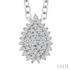 ASHI Pear Shape Petite Cluster Diamond Fashion Pendant 640T8PPTSPDWG-PR