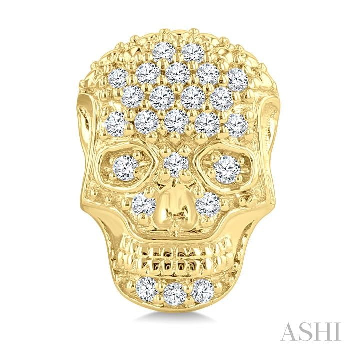 ASHI Skull Petite Diamond Fashion Earrings 640V8PPTSERYG
