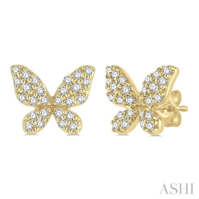 ASHI Butterfly Petite Diamond Fashion Earrings 641A7PPTSERYG