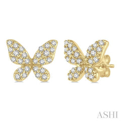 ASHI Butterfly Petite Diamond Fashion Earrings 641A7PPTSERYG
