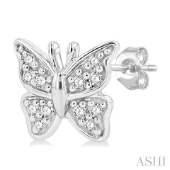 ASHI Butterfly Petite Diamond Fashion Earrings 641E8PPTSERWG