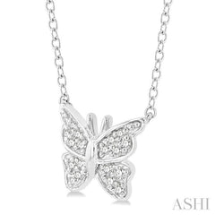 ASHI Butterfly Petite Diamond Fashion Pendant 641E9PPTSPDWG