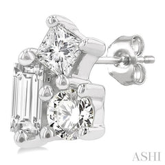 ASHI Scatter Petite Baguette Diamond Fashion Earrings 641J8PPTGERWG