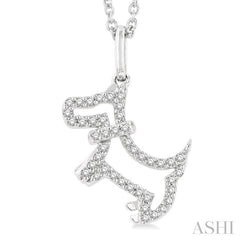 ASHI Dog Petite Diamond Fashion Pendant 641K8PPTSPDWG