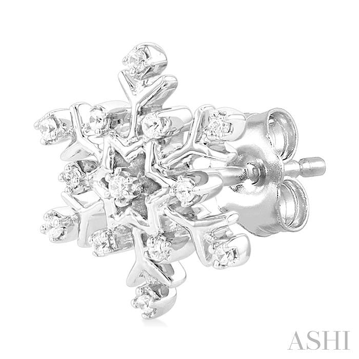 ASHI Snowflake Petite Diamond Fashion Earrings 641M8PPTSERWG