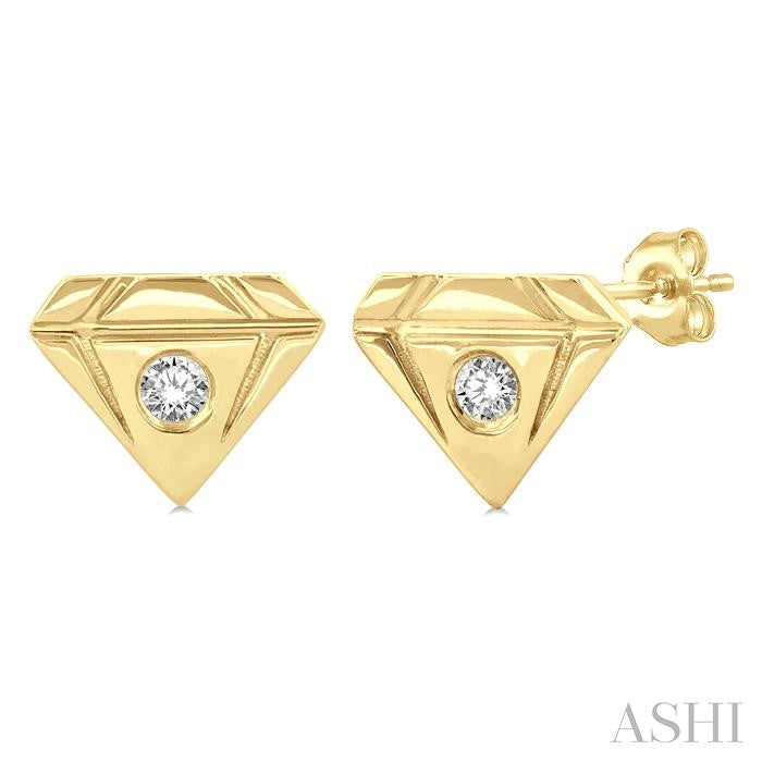 ASHI Diamond Shape Petite Diamond Fashion Earrings 641N9PPTSERYG