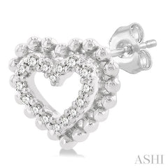 ASHI Heart Shape Petite Diamond Fashion Earrings 641P8PPTSERWG