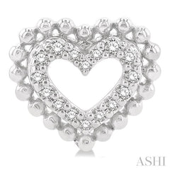 ASHI Heart Shape Petite Diamond Fashion Earrings 641P8PPTSERWG