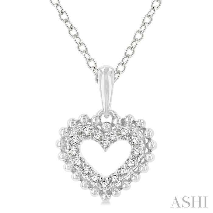 ASHI Heart Shape Petite Diamond Fashion Pendant 641P9PPTSPDWG