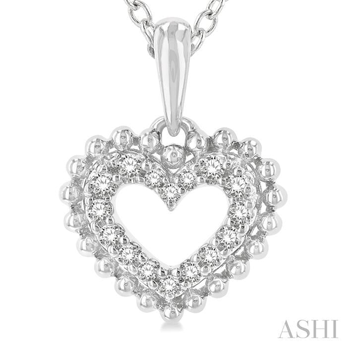 ASHI Heart Shape Petite Diamond Fashion Pendant 641P9PPTSPDWG