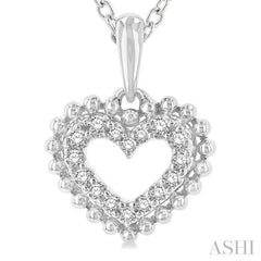ASHI Heart Shape Petite Diamond Fashion Pendant 641P9PPTSPDWG