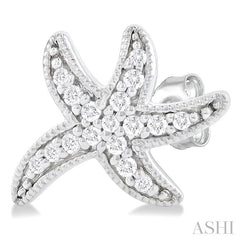 ASHI Starfish Petite Diamond Fashion Earrings 641Q8PPTSERWG