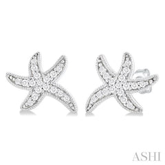 ASHI Starfish Petite Diamond Fashion Earrings 641Q8PPTSERWG