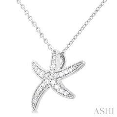 ASHI Starfish Petite Diamond Fashion Pendant 641Q8PPTSPDWG