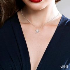ASHI Starfish Petite Diamond Fashion Pendant 641Q8PPTSPDWG