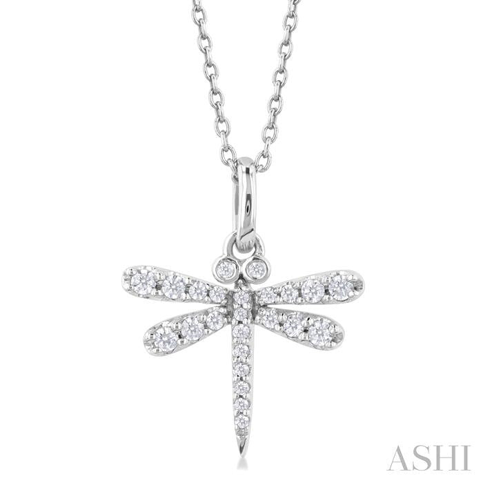ASHI Dragonfly Petite Diamond Fashion Pendant 641R8PPTGPDWG