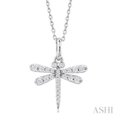 ASHI Dragonfly Petite Diamond Fashion Pendant 641R8PPTGPDWG