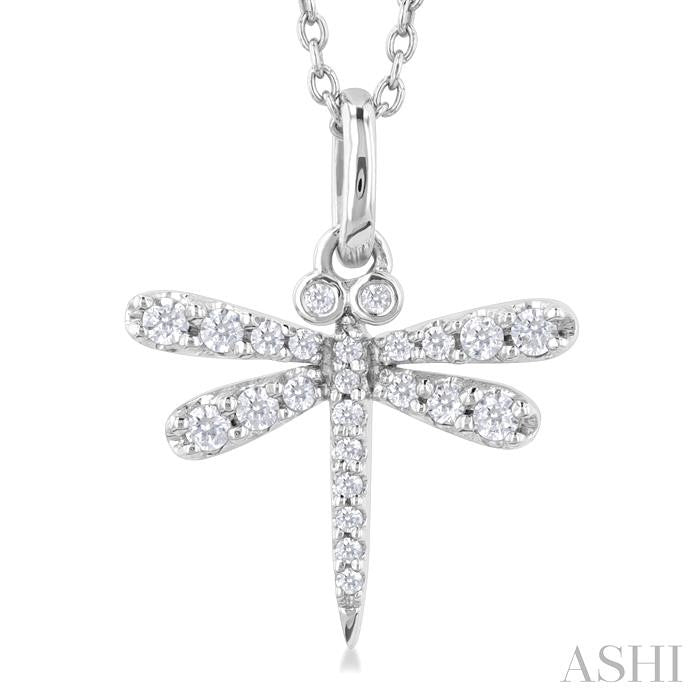 ASHI Dragonfly Petite Diamond Fashion Pendant 641R8PPTGPDWG