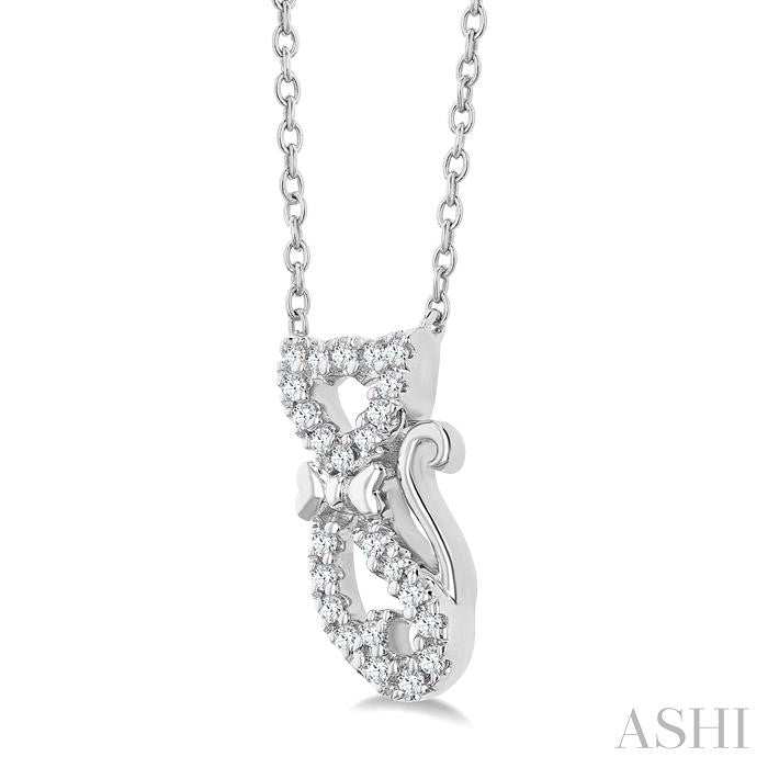 ASHI Cat Petite Diamond Fashion Pendant 641U8PPTSPDWG