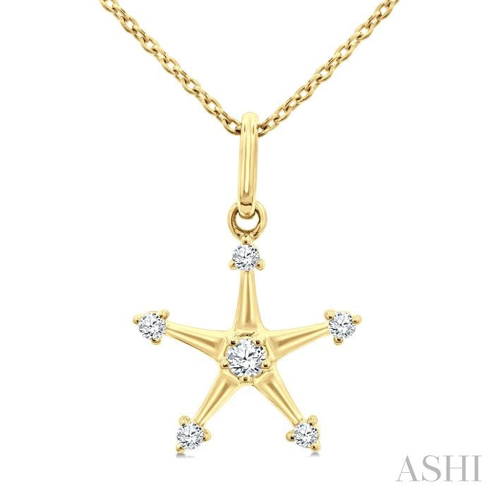 ASHI Star Petite Diamond Fashion Pendant 641V8PPTGPDYG