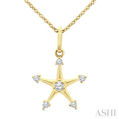 ASHI Star Petite Diamond Fashion Pendant 641V8PPTGPDYG