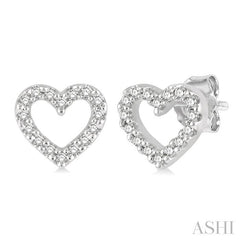 ASHI Heart Shape Petite Diamond Fashion Earrings 642D8PPTSERWG