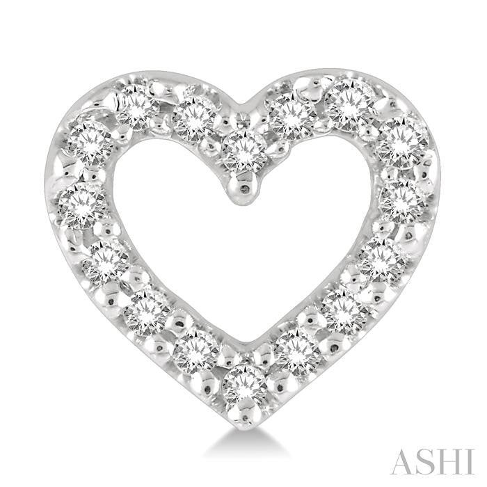 ASHI Heart Shape Petite Diamond Fashion Earrings 642D8PPTSERWG