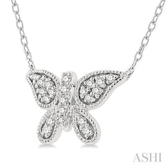 ASHI Butterfly Petite Diamond Fashion Pendant 642E8PPTSPDWG