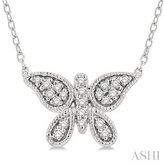 ASHI Butterfly Petite Diamond Fashion Pendant 642E8PPTSPDWG
