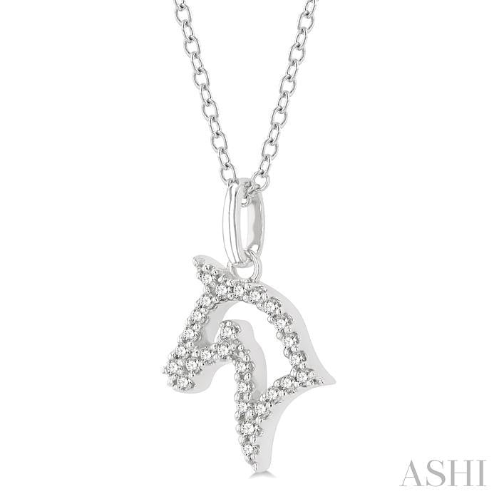 ASHI Horse Petite Diamond Fashion Pendant 642G8PPTSPDWG