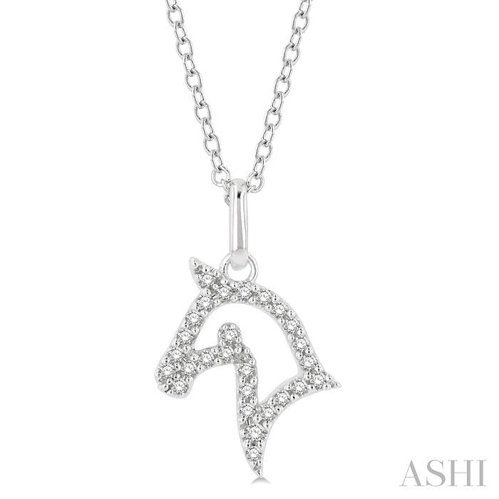 ASHI Horse Petite Diamond Fashion Pendant 642G8PPTSPDWG