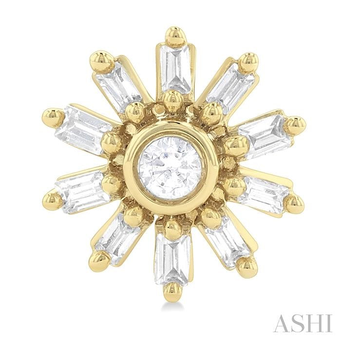 ASHI Petite Baguette Diamond Fashion Earrings 642J6PPTGERYG