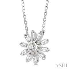 ASHI Petite Baguette Diamond Fashion Pendant 642J8PPTGPDWG