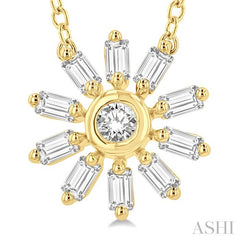 ASHI Petite Baguette Diamond Fashion Pendant 642J8PPTGPDYG